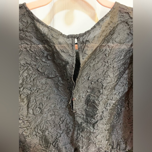 H&M black puffy sleeve blouse top size small - Picture 3 of 7